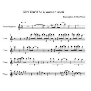 Girl You'll Be a Woman Soon - Tenor Saxophone Sheet Music