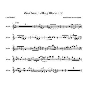 Miss You (Cover The Rolling Stones) – Alto Saxophone Eb