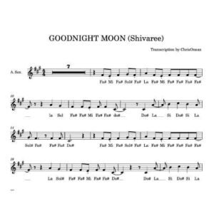 Goodnight Moon – Easy Alto Sax Sheet Music (Shivaree) | Note Names Included (FR/EN)