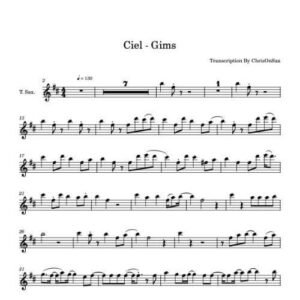 Gims - Ciel (partition saxophone ténor)