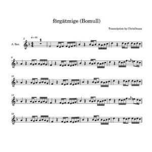 förgätmigej – Bomull | Saxophone Alto – Sheet Music PDF