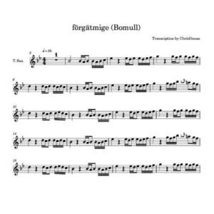 förgätmigej – Bomull | Saxophone Tenor – Sheet Music PDF