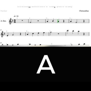 Exercice de lecture pour saxophone - fa majeur (saxo alto)