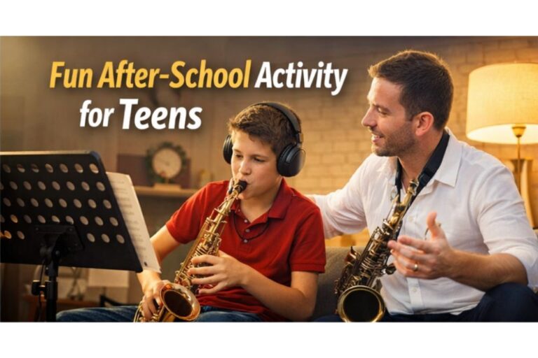 cours de saxophone étudiant adolescent Arabian Ranches Dubaï