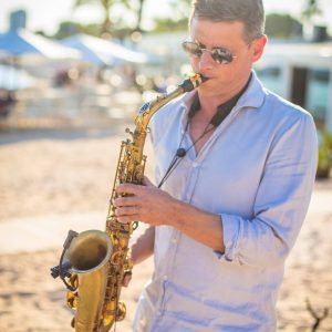 You are looking for a saxophonist for your wedding.